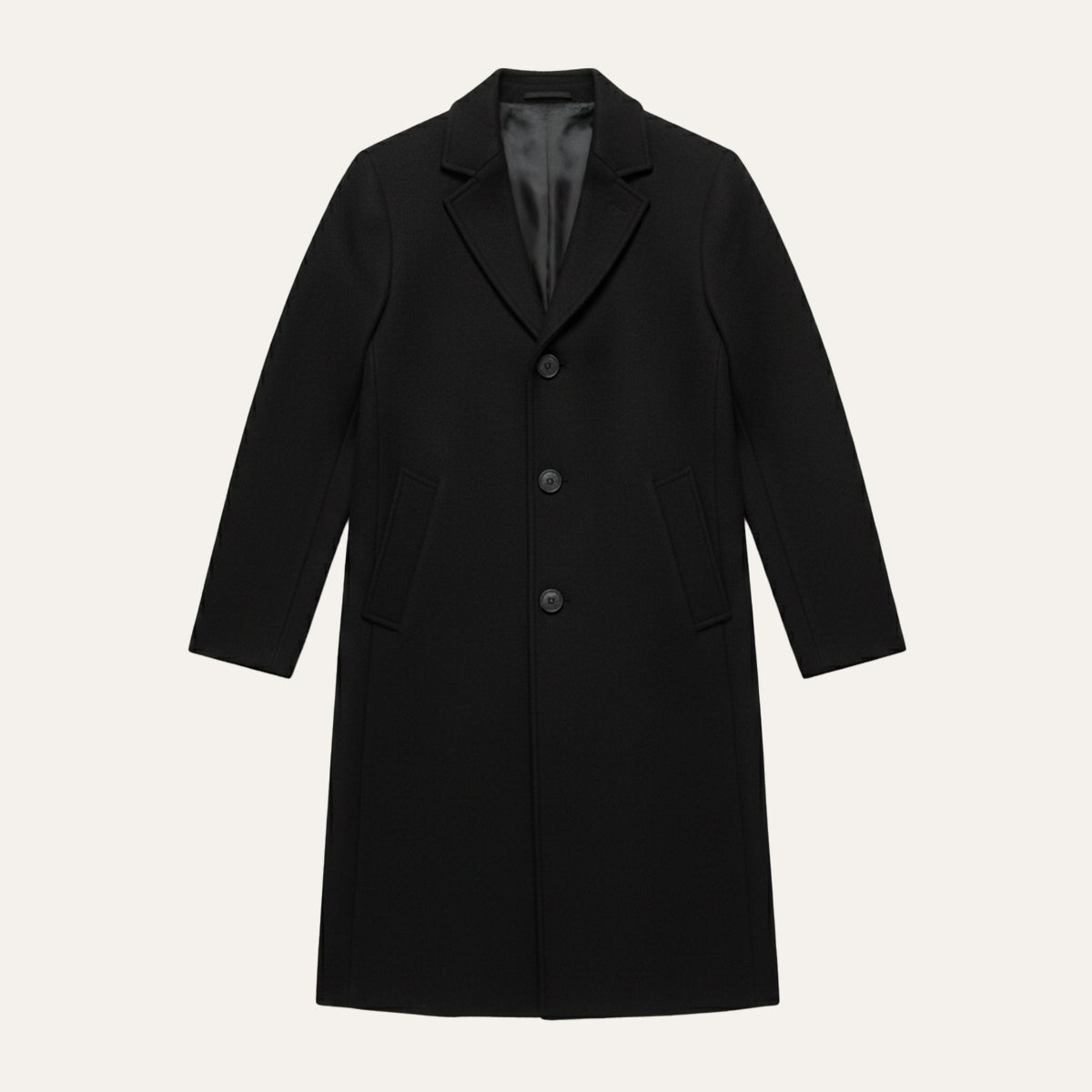 Mauro Cotton Blend Overcoat – Layered-Collar Tailored-Fit Full-Length Outerwear