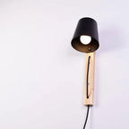 Rustic Lantern - Nordic Wood Plug in Wall Sconce