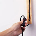 Rustic Lantern - Nordic Wood Plug in Wall Sconce