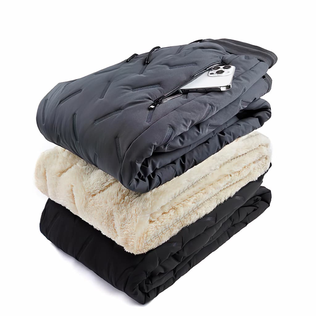 Mikael Sherpa Fleece Thermal Joggers – Waterproof Quilted Ribbed-Cuff Pants