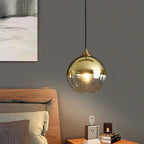 Sage - Amber Glass Ball Pendant Lamp