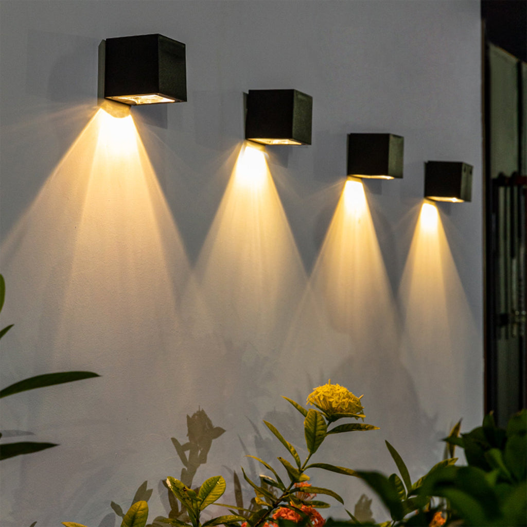 Niko - Multi-Color Solar Cube Wall Lights