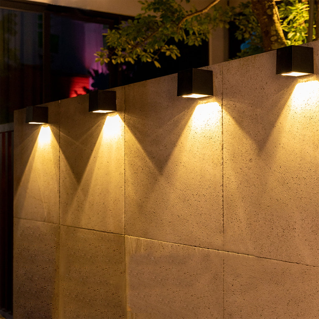 Niko - Multi-Color Solar Cube Wall Lights