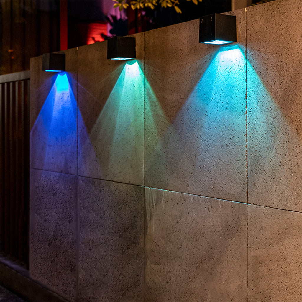 Niko - Multi-Color Solar Cube Wall Lights