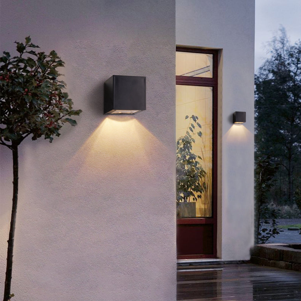 Niko - Multi-Color Solar Cube Wall Lights