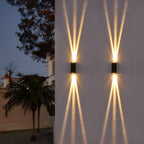 Nyra - 20W Outdoor 3 Beams Wall Light
