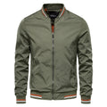 Orson Cotton Blend Bomber Jacket – Ribbed Trim Zip Front Outerwear