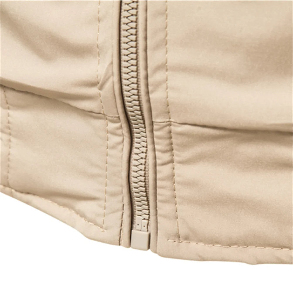 Orson Cotton Blend Bomber Jacket – Ribbed Trim Zip Front Outerwear
