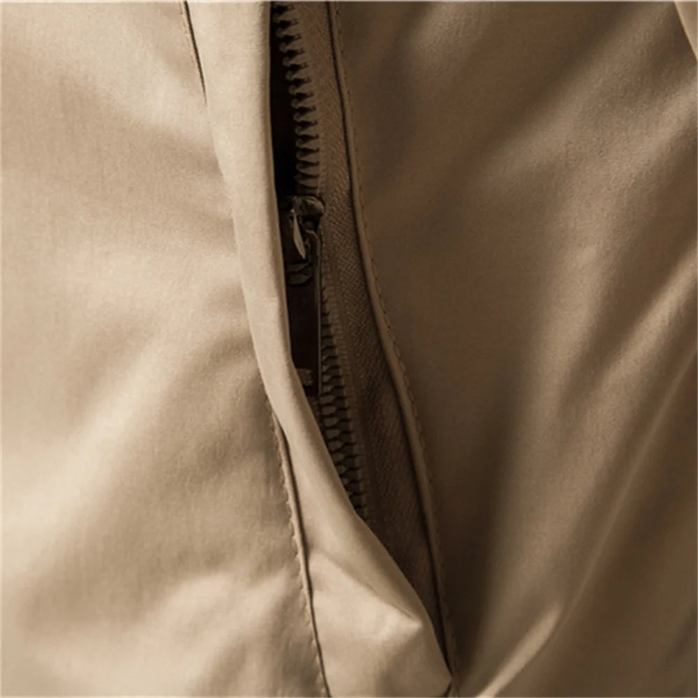 Orson Cotton Blend Bomber Jacket – Ribbed Trim Zip Front Outerwear