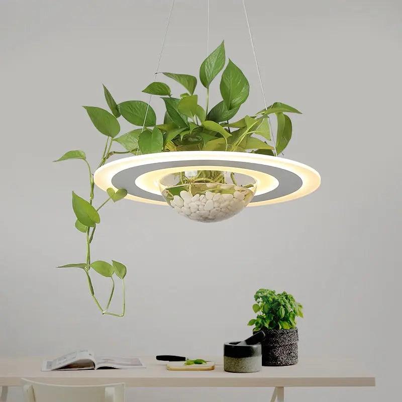Ivory Bloom - Planter Light Table Pendant