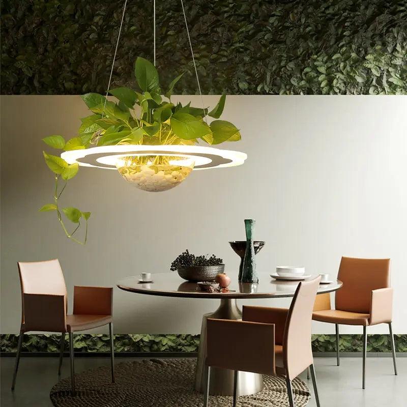 Ivory Bloom - Planter Light Table Pendant