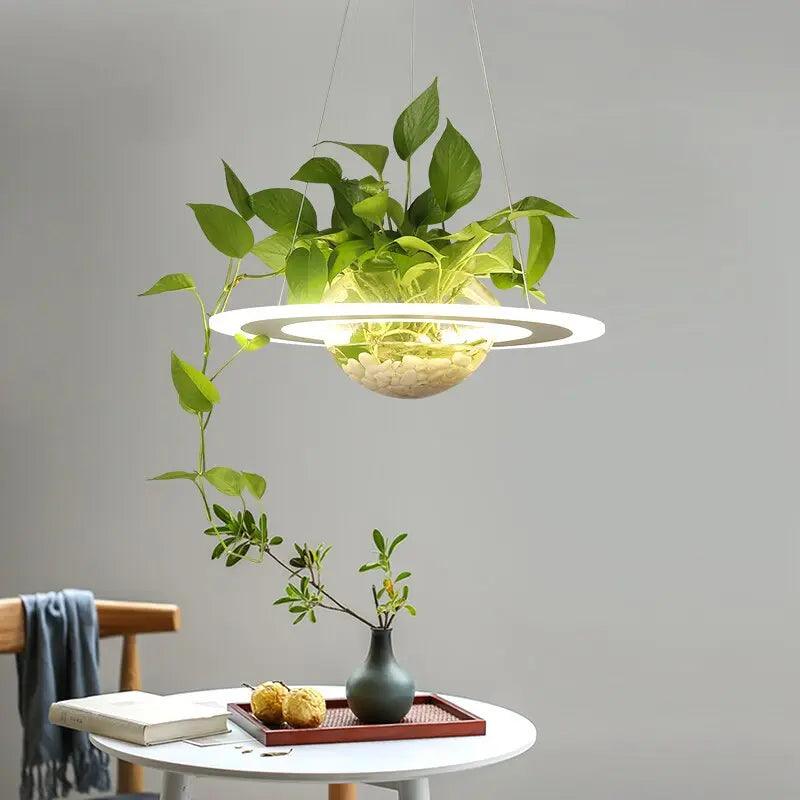 Ivory Bloom - Planter Light Table Pendant