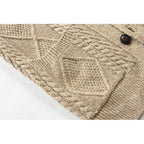 Roderick Cable-Knit Shawl-Collar Cardigan – Single-Breasted Button Layering Knitwear