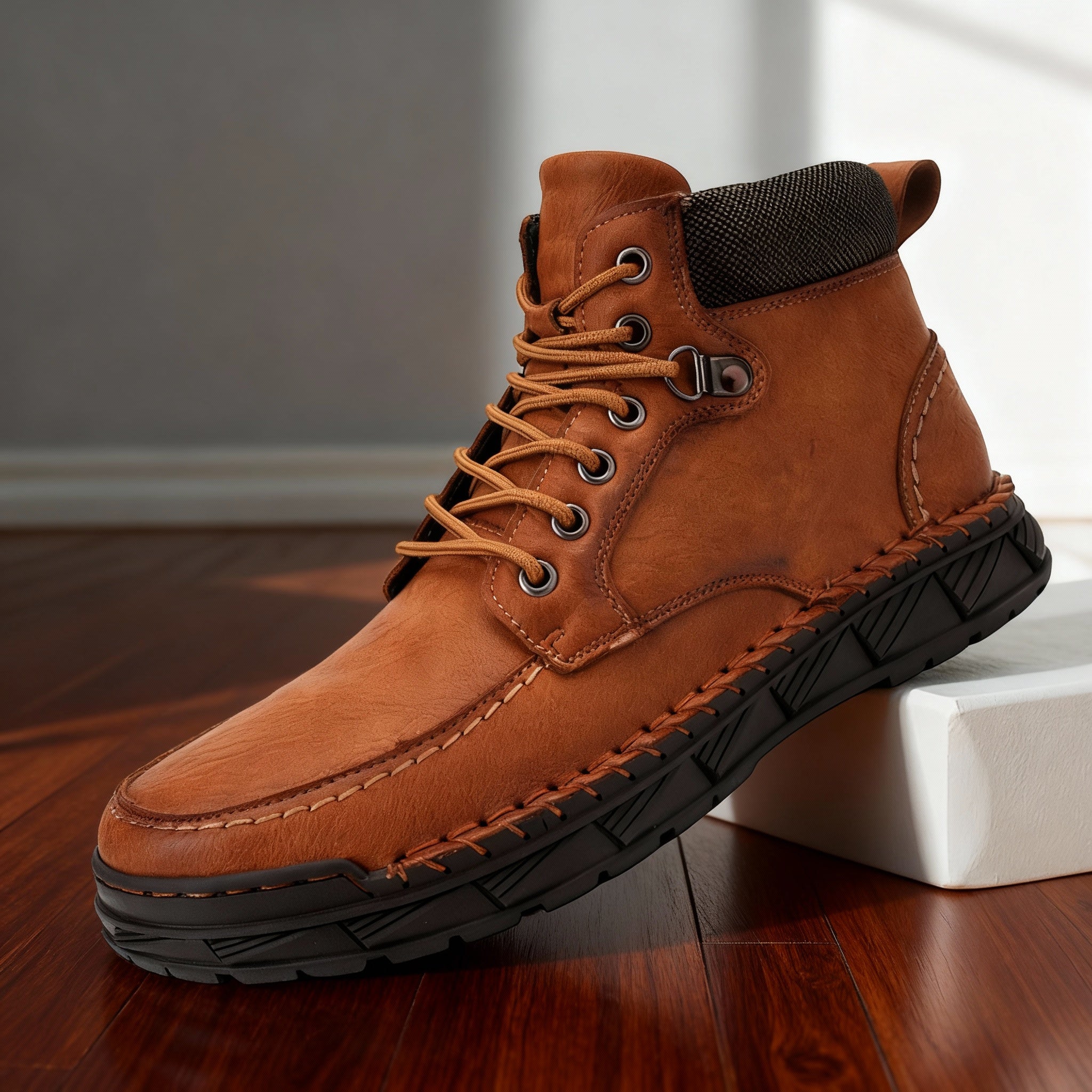 Roderick Leather Storm-Welt Boots – Terrain-Tested Lace-Up Footwear