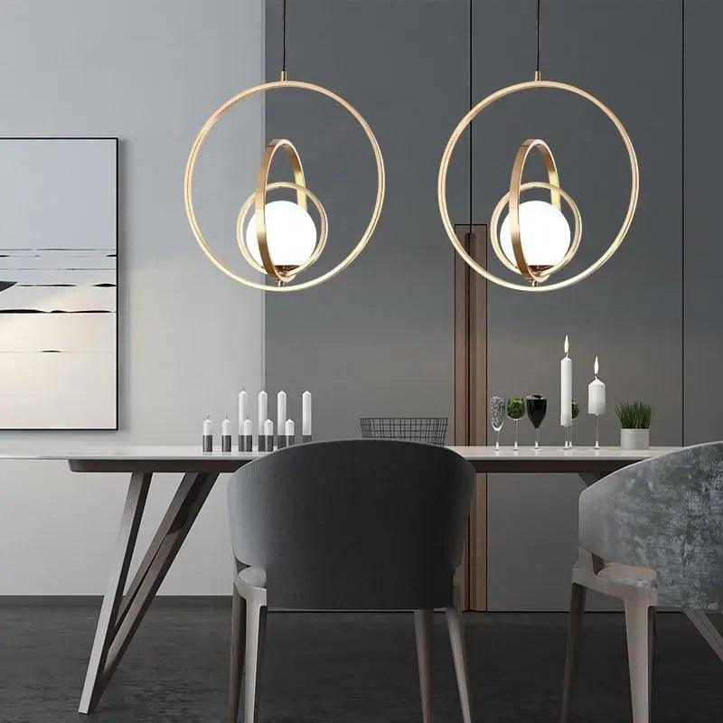 Pine Atlas - Rotating Gold Pendant Light