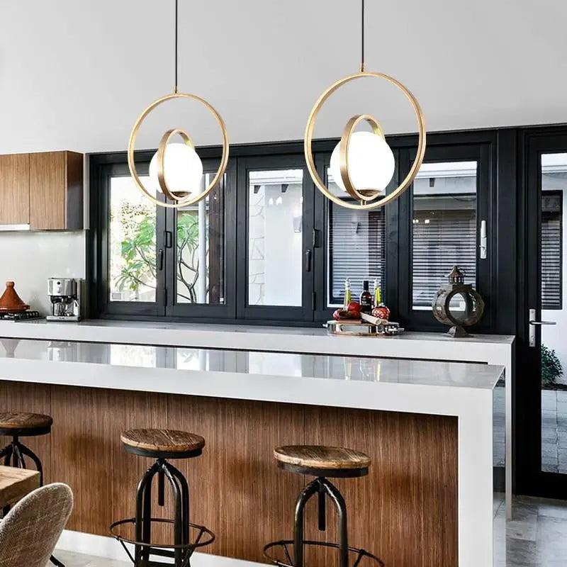 Pine Atlas - Rotating Gold Pendant Light
