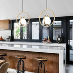 Pine Atlas - Rotating Gold Pendant Light
