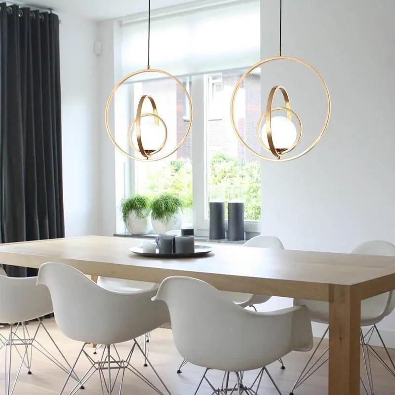Pine Atlas - Rotating Gold Pendant Light