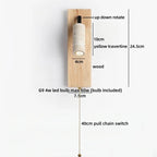 Coastal Gallery – Adjustable Travertine LED Rotating Reading Sconce