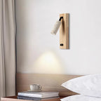 Coastal Gallery – Adjustable Travertine LED Rotating Reading Sconce