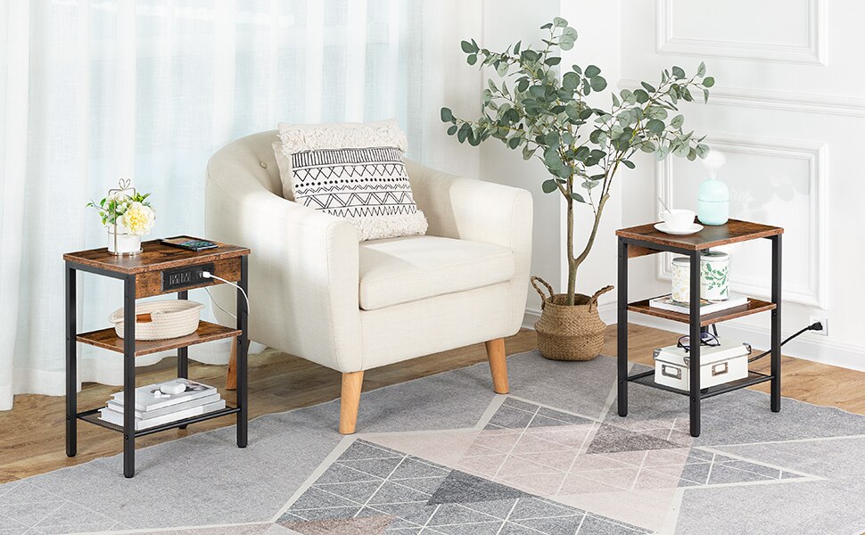 Birch Thicket - Nightstand with Charging Station Small Nightstand