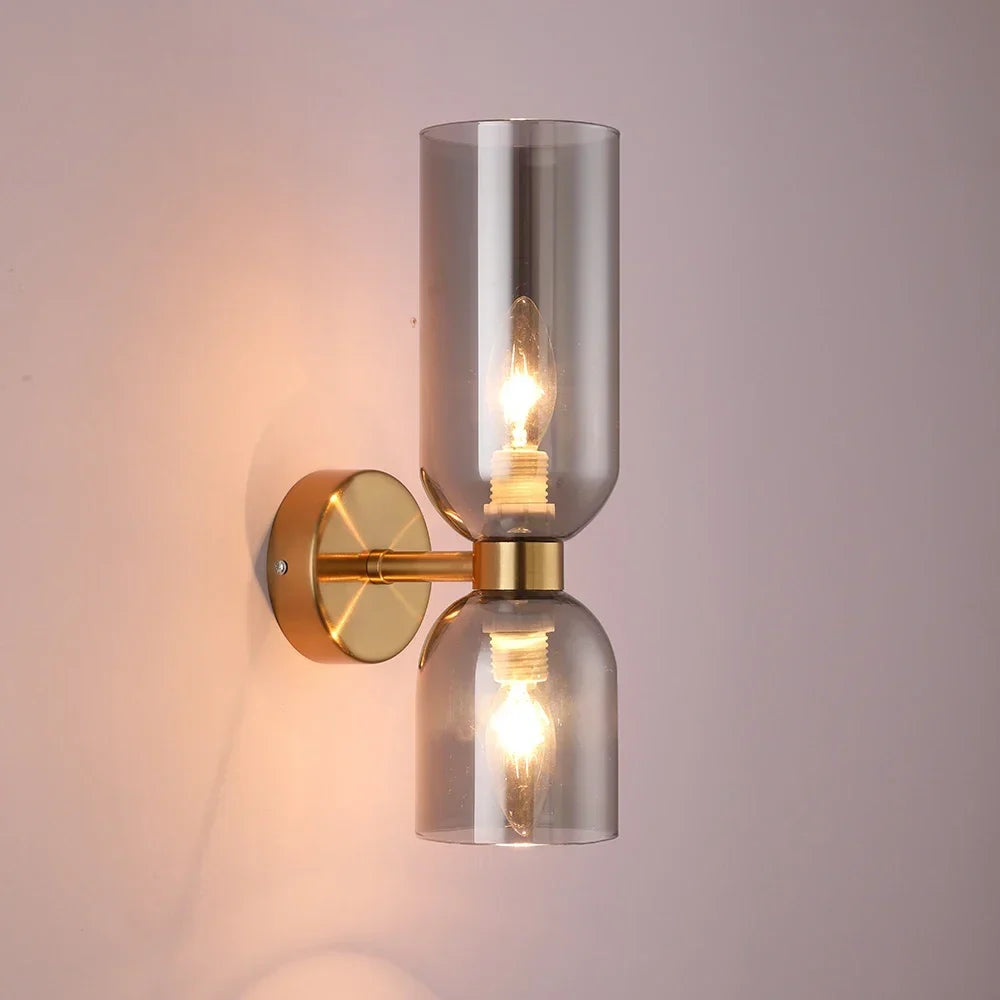 Copper Ember Birch – Nordic Modern Glass Wall Light Fixture