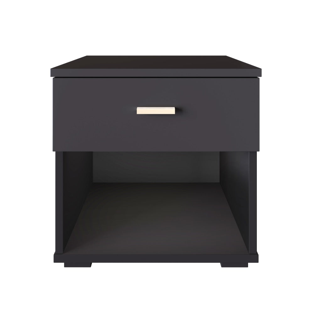 Coastal Cypress - Modern Black Nightstand Small Bedside Table