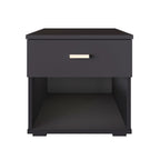 Coastal Cypress - Modern Black Nightstand Small Bedside Table