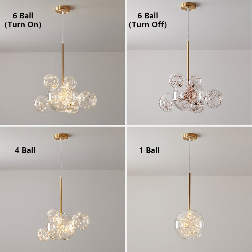 Summer Ivory Hearth LED Chandelier Glass Pendant Lights