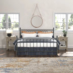 Minimal Thicket - Modern Farmhouse 1 Drawer Nightstand Set of 2 Bedside Table