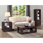 Serene Summit - Wood Coffee Table with Storage Square Coffee Table with Storage