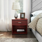 Coastal Cypress - Modern Black Nightstand Small Bedside Table