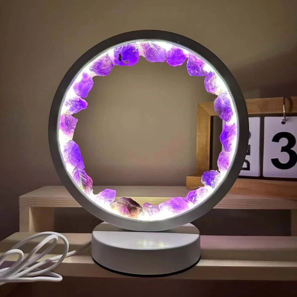 Vale - Amethys Crystal Ring Lamp