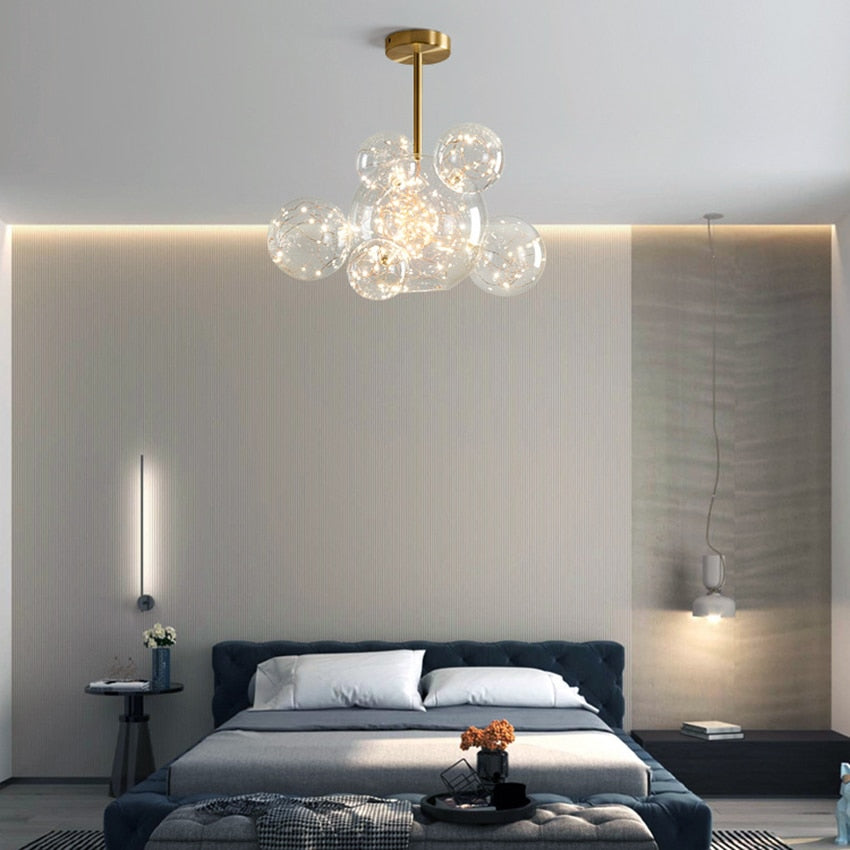 Summer Ivory Hearth LED Chandelier Glass Pendant Lights