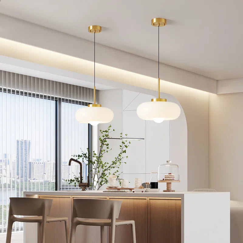 Linen Orchard - Copper Pendant Light Fixtures Bauhaus Lighting