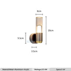 Cobalt Crescent Cedar - Nordic Bedside Wall Light Rotatable
