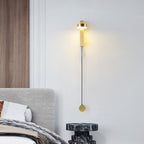 Harbor Spruce - Gold Wall Lamp with Dimmer Switch