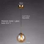 Storm Cypress - Glass bubble chandelier Kitchen Island light