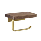 Breezy Juniper - Toilet Roll Holder Brass Wood