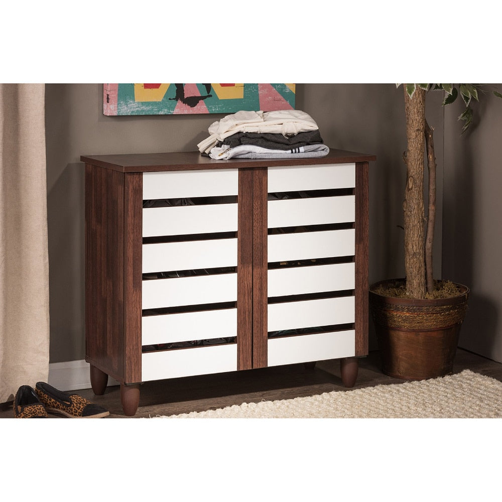 Nordic Fern Brook - Nordic Shoe Storage Cabinet Wooden Shoe Cabinet Entryway