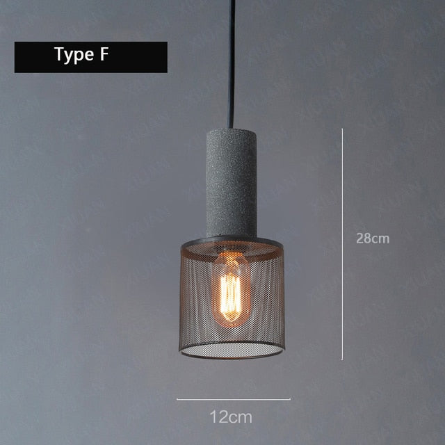 Hearth Gallery Loft Cement Pendant Lamp