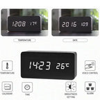 Felix - AuraBlock Wooden Digital Alarm Clock