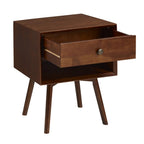 Sage Cove - Mid Century Modern Nightstand Walnut Solid Wood Nightstand Small Bedside Table