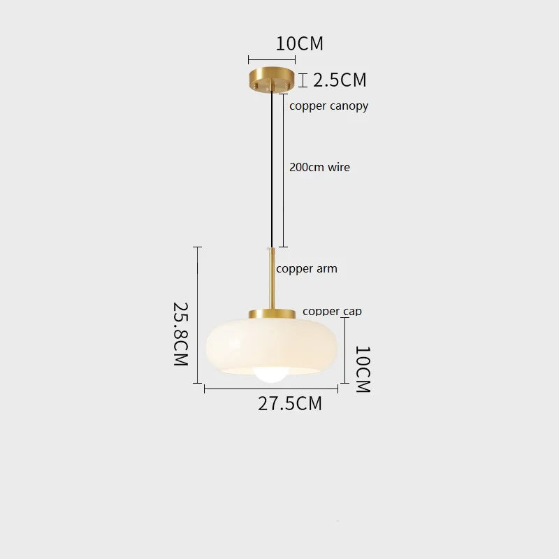 Linen Orchard - Copper Pendant Light Fixtures Bauhaus Lighting