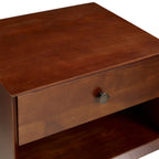 Sage Cove - Mid Century Modern Nightstand Walnut Solid Wood Nightstand Small Bedside Table