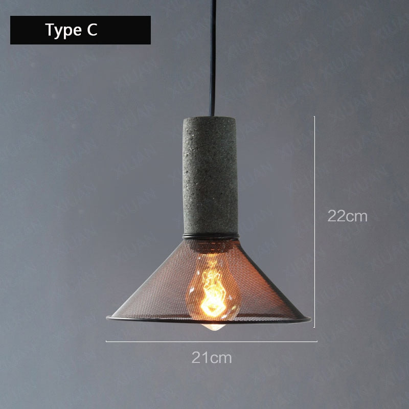 Hearth Gallery Loft Cement Pendant Lamp