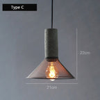 Hearth Gallery Loft Cement Pendant Lamp