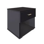 Coastal Cypress - Modern Black Nightstand Small Bedside Table
