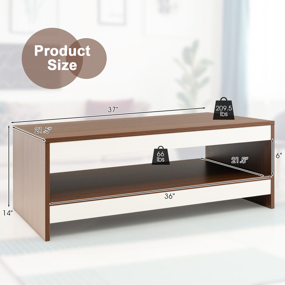 Timber Halo - Wood Coffee Table with Storage