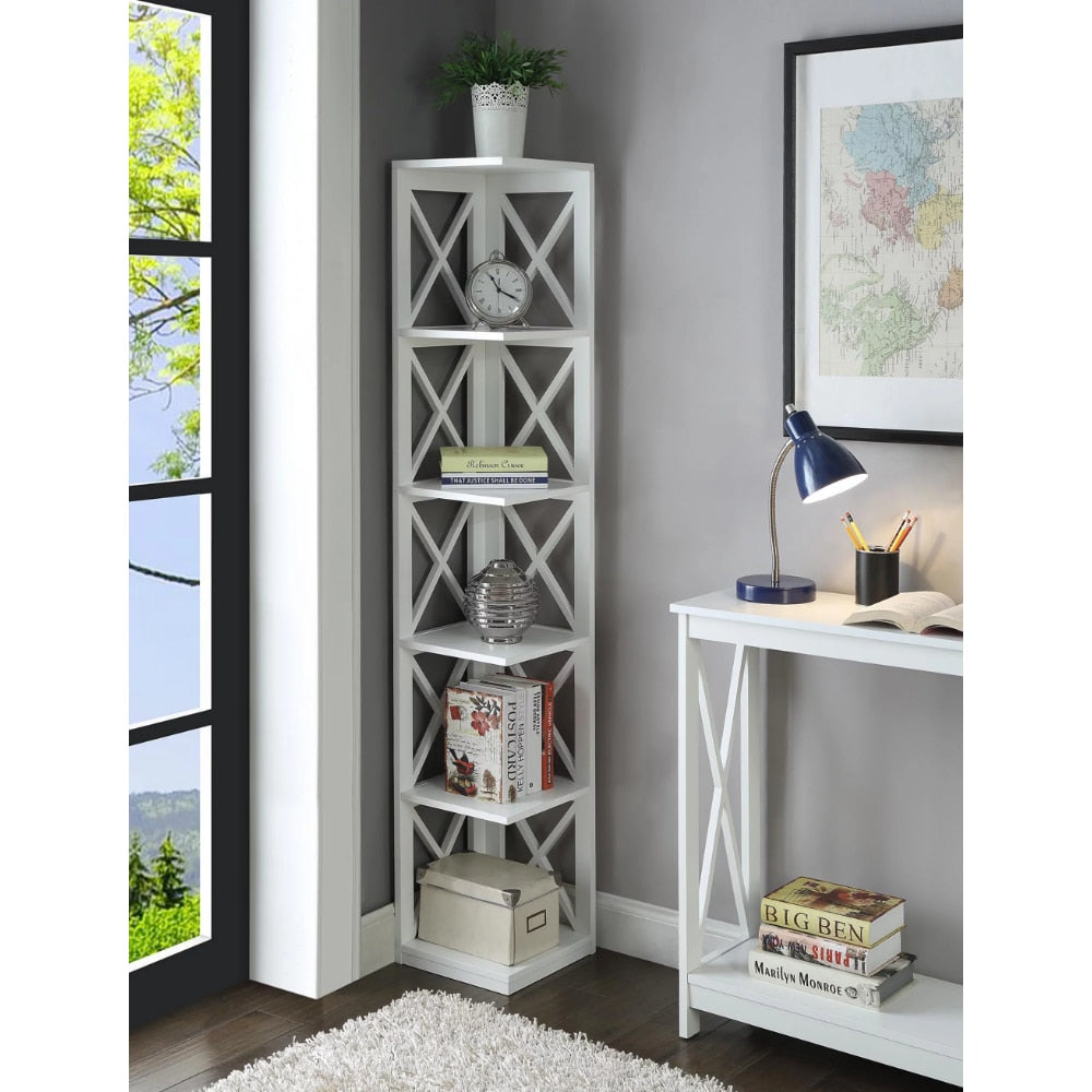 Cedar Drift - 5 Tier Corner Shelves Display Shelves Living Room Shelves